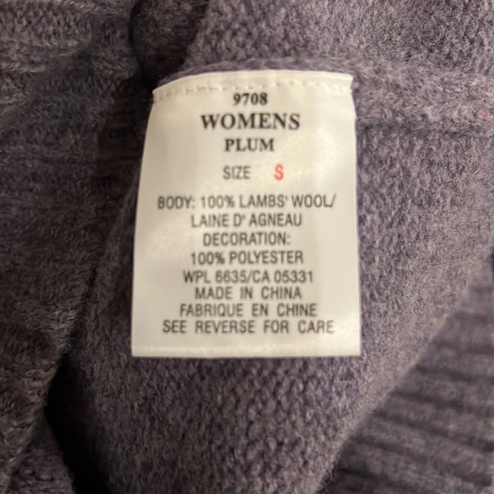 NWOT Woolrich Lambswool Mock Neck Sweater Size Small Z539 - Picture 4 of 4